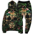 thumbnail image 2 of Unisex 3D Digital Skull Printed Hoodie & Pants Set Cool Novelty Skeleton Graphic Sweatshirt Jogger Pants for Men Women, Fashion Pullover Halloween Hoodies & Sweatpants, 2 of 5