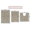 thumbnail image 6 of Home Weavers Bell Flower Collection 100% Cotton Non-Slip Bathroom Rug Set Machine Washable Bathroom Rug-17"x24", Bath Rug- 21"x34", U Shaped Contour- 20"x20", Linen Color 3 Piece Bath rug set, 6 of 9
