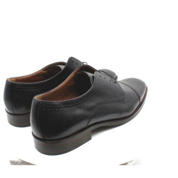 johnston & murphy sanborn black cap toe derbys