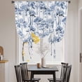 thumbnail image 4 of Tie Up Curtains for Windows Watercolor Trees Valance Adjustable Balloon Curtain Blue Leaves Forest Tie Up Shades for Kitchen Living Room Bedroom Privacy Curtain Drape 34x45 Inch, 4 of 9