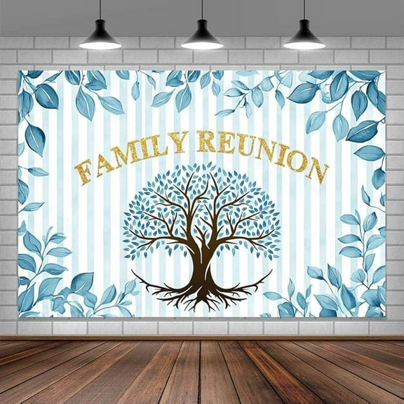 Family Reunion Backdrop Family Tree Members Theme Photography Background Green Tree Family Gather Welcome Party Decorations Supplies Backdrop Party Decorations Backdrop