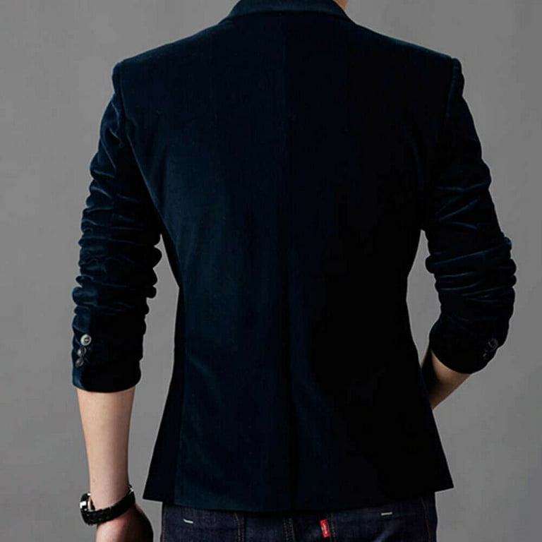 Men Fashion Formal Blazer Jacket Business Casual Button Slim Fit
