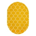 thumbnail image 3 of Unique Loom Trellis Shag Collection Area Rug - Ruby (4' x 6' Oval Yellow/Ivory), 3 of 10