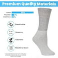 thumbnail image 6 of Crew Style, Gray Diabetic Socks, MEN Size 13-15, 1 dozen Pairs, 6 of 7