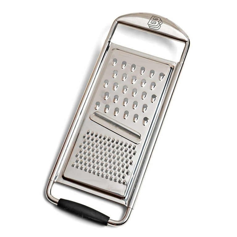 Kings County Tools Universal Handheld Kitchen Grater, Large, Small and  Mandolin Blades, Ideal for Grating Cheese, Non-Slip Rubber Footer, Ergonomic Handle