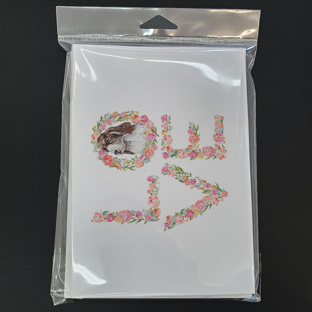 Cocker Spaniel #4 LOVE Greeting Cards and Envelopes Pack of 8 7 in x 5 in