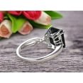 thumbnail image 3 of Emerald Cut 1.50 Carat Black Diamond Moissanite Engagement Ring Anniversary Gift On 10K White Gold, 3 of 5