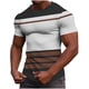 thumbnail image 2 of Ceisia Men's Summer Casual Slim Fit Crew Neck Short Sleeve T-Shirt Multi-Color Striped Waffle Knit Stretch Fabric Coffee XXL Gifts, 2 of 7