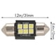 thumbnail image 4 of 400 Lumens LED Bulbs for Interior Car Lights License Plate Dome Map Door Courtesy 31Mm Festoon De3175 6428 White, 4 of 5