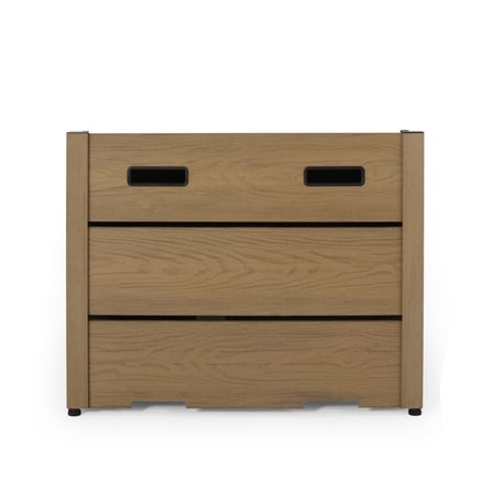 ARCHIE 31" Square Propane Gas Fire Pit with WPC Base, 40,000 BTU, Durable Outdoor Patio Fireplace, Grey Finish