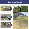 10x10 Weatherproof Outdoor Dog Kennel, Safe Haven with Spacious Barrier