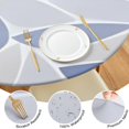 thumbnail image 7 of 44in Round Tablecloth with Elastic Edge, Waterproof Fitted Table Cover for 36-44" Tables, Boho Theme Polyester Reusable Table Cloths Wipe Clean for Picnic, Dining, Outdoor Use and Party Decor, 7 of 7
