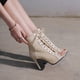 thumbnail image 2 of Amzcrzy Zapatos de mujer,Zapatos de mujer,Zapatillas de mujer, Zapatos de verano para mujer, sandalias de moda, sandalias de tacón alto y fino, ropa de abrigo Sandalias Mujer Zapatillas De Casa, 2 of 5