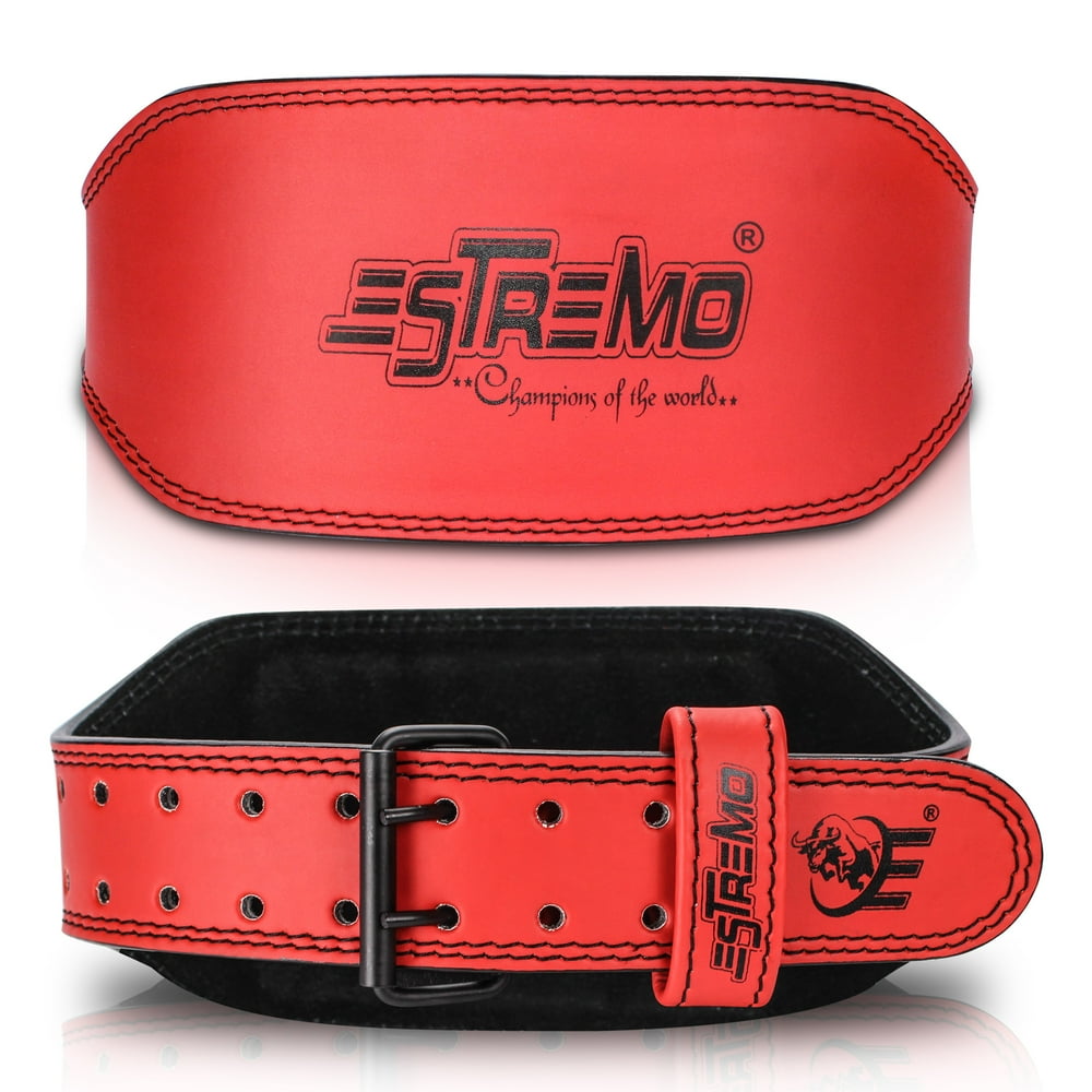 Estremo Fitness ESTREMO Weightlifting Belt Genuine Leather 6 inches