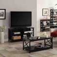 thumbnail image 4 of Convenience Concepts Oxford X Frame Coffee Table with Open Bottom Shelf, Black, 4 of 4