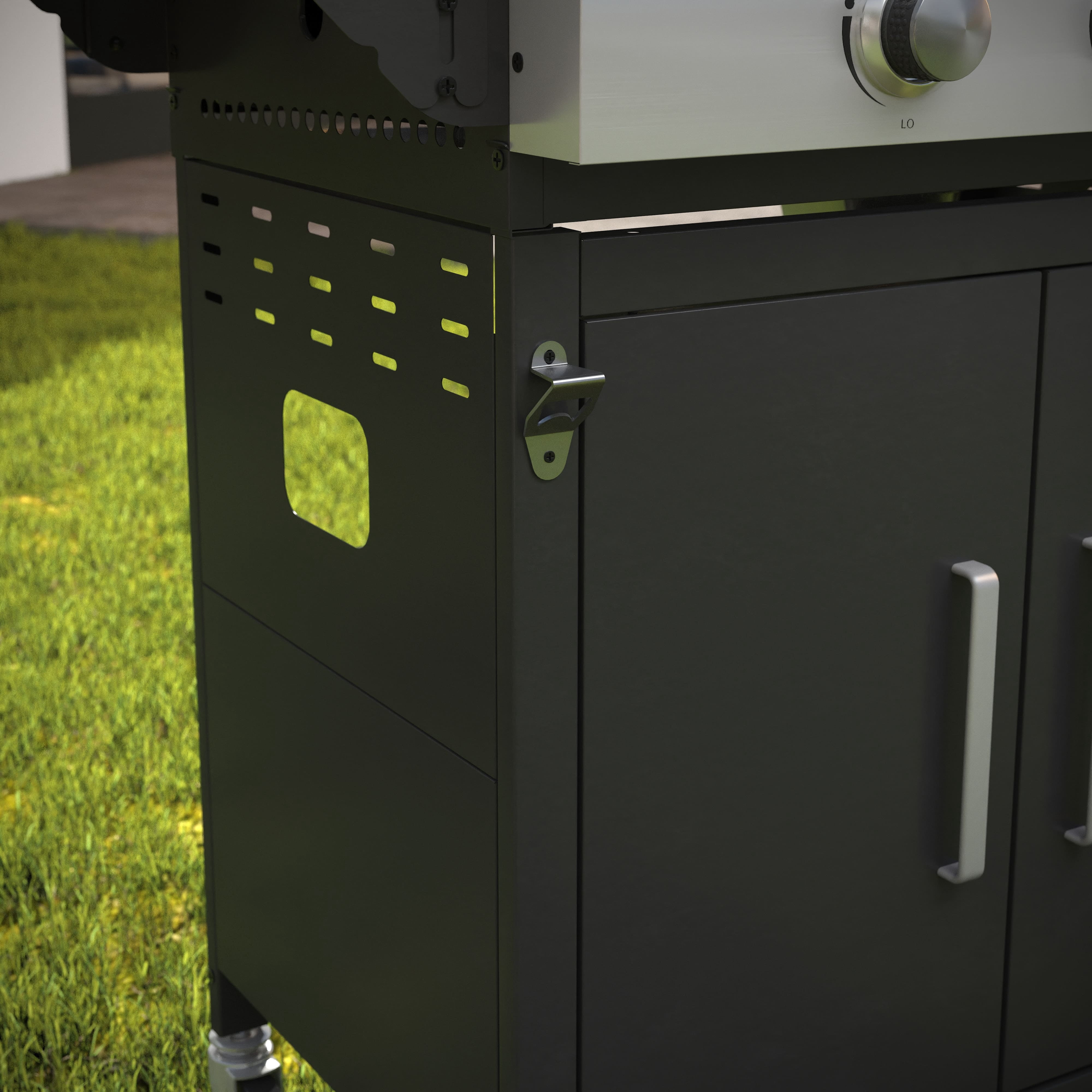 Vicllax 2 in 1 Propane Gas Grill and Griddle Combo 3-Burner with Folding Side Table Stainless Steel
