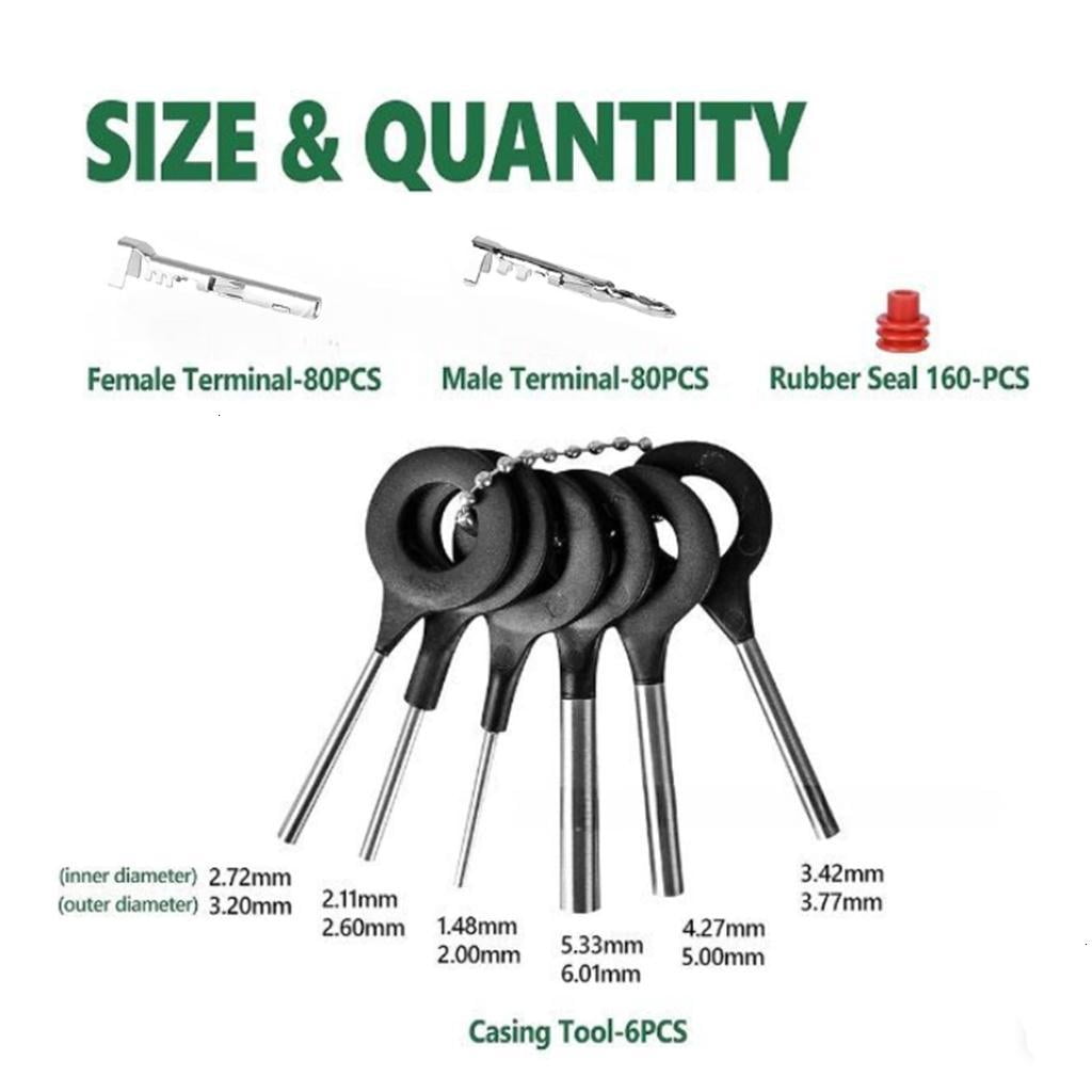 376Pcs Car Electrical Wire Connector Terminals Plug Car Seal Socket Male Female Wiring Cable Socket