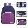 thumbnail image 5 of 24 Pack of Bulk Wholesale Two Tone Color Backpacks for Travel, Commuting, Recreation and Gym in Pastel Colors Pack, 5 of 6