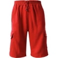 thumbnail image 2 of Ma Croix Men's Comfort Fleece Cargo Sweat Shorts with Drawstring, 2 of 5