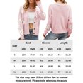 thumbnail image 2 of Cárdigan Cárdigan de punto para mujer con botones, suéter suelto con margaritas bonitas, cárdigan (rosa XL) Kuymtek Rosa T XL para Mujer, 2 of 6
