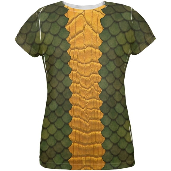 Halloween Green Dragon All Over Womens Costume T Shirt