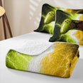 thumbnail image 4 of meiyoeat Neon Lightning Gamer Twin Quilt Set for Teens Boys, Electric Yellow Green Gaming Twin Coverlet Set, 2pcs 1 Bedspread and 1 Pillowcase, 4 of 7