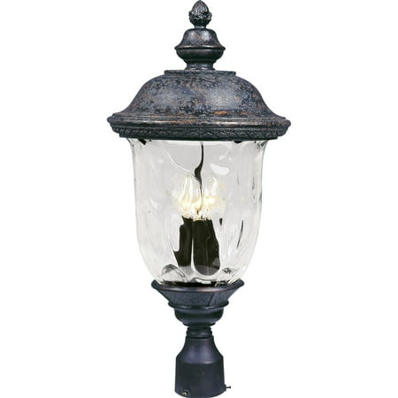 Maxim Carriage House VX Three Light 26-Inch Outdoor Post Light - Oriental Bronze - 40420WGOB