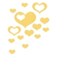 thumbnail image 1 of Calcomanías de Espejo Acrílico Unique Bargains 14uds Corazón Oro Oscuro, 1 of 6
