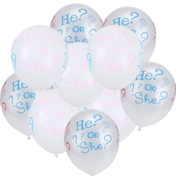 HmNPlay He or She Gender Reveal Balloons Baby Shower Decorations Party Supplies for Pregnancy Announcement Photo Props and Centerpieces