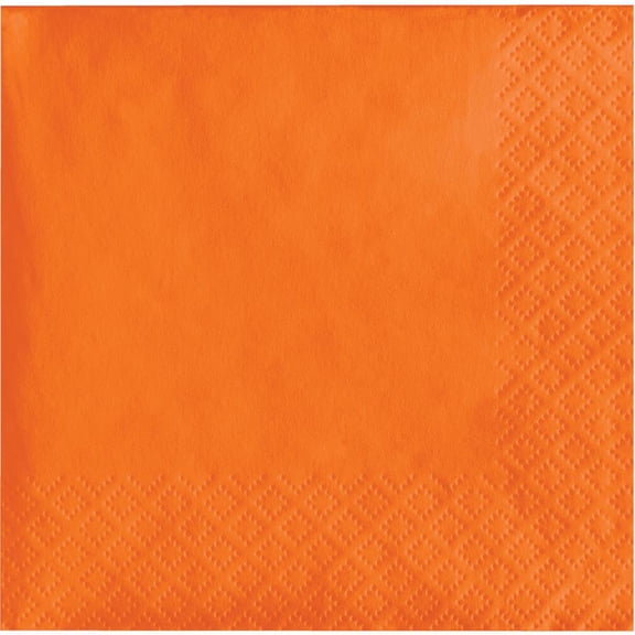 240/Case Bulk Sunkissed Orange Value Friendly Beverage Napkins