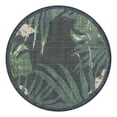 thumbnail image 2 of Unique Loom Baja Outdoor Collection Area Rug - Bufadora (3' 3" Round Navy Blue/Ivory), 2 of 6