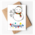 thumbnail image 1 of Weather Snowman Snowflake Illustration Wedding Cards Congratulations Greeting Envelopes, 1 of 3