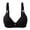 Black, variant on Womens Front Closure Yoga Bra with Lace Trim Seamless Comfort for Movement Sleep and Daily Wear Adjustable Support