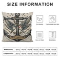 thumbnail image 5 of Orinice Pillow Cover Swallow with Anchor Throw Pillow Covers Black and White Pillowcovers Soft Double Side Print Sofa Linen Square Throw Pillowcover  for Living Room Bedroom Car Decor White, 5 of 5