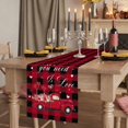 thumbnail image 2 of Table Runners 90 Inches Long Dress Scarves, Valentine's Day Farmhouse Coffee/Dining/Kitchen Table Runner for Living Room, Black Red Plaid Love Heart Roses Truck 13x90 Inch, 2 of 9