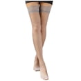 thumbnail image 2 of Utoimkio Women’s Sheer Thigh High Stockings Hosiery Nylon Stay Up Pantyhose for Women with Comfort Lace Top Anti-Slip Silicone Elastic Band, 2 of 5