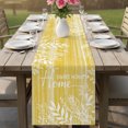 thumbnail image 6 of Table Runners 120 Inches Long Dress Scarves, Vintage Mustard Yellow Farmhouse Coffee/Dining/Kitchen Table Decor Table Runner for Living Room, Farmhouse Florals Leaf Coastal Sweet Home 13x120 Inch, 6 of 9