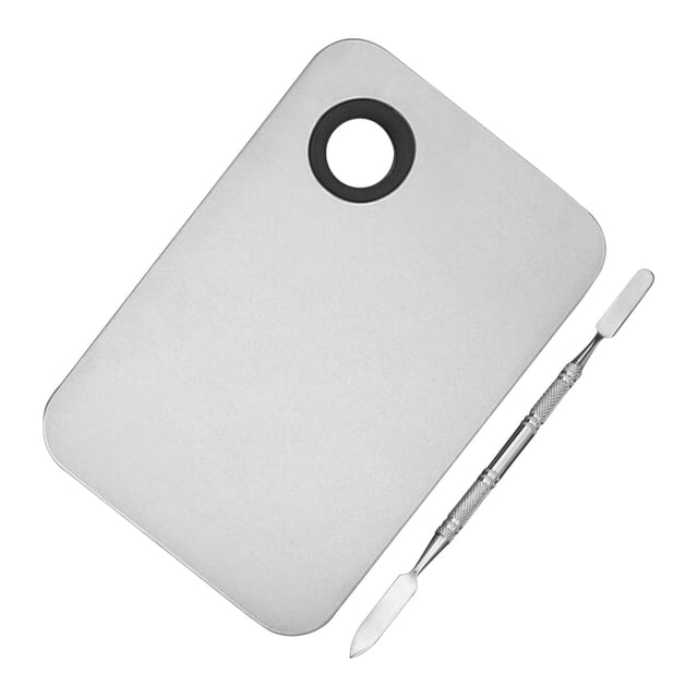 Xihbxyly Set para Mezclar Maquillaje, Espátula y Disco Mezclador Portátiles, Herramientas Cosméticas Fáciles de Limpiar, Diseño Agradable para La Piel y Material Indeformable, Ideal para Base, Sombra