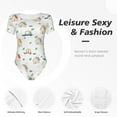 thumbnail image 6 of Uemuo Cartoon House Pattern Women's One Piece Short Sleeve Swimsuit Rash Guard Surfing Modest Quick-drying Swimsuit Beach Essentials-XX-Large, 6 of 9