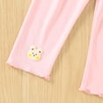 thumbnail image 6 of QINGFSAP Toddler Baby Unisex Breathable Ribbed Knit Pants Elastic Waist Casual Trousers with Cartoon Print for Boys Girls 0-3T, 6 of 9