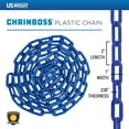 thumbnail image 3 of US Weight Chainboss 2" x 25' Blue Plastic Safety Chain with SunShield UV Resistant Technology, 3 of 9
