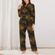 thumbnail image 2 of Fotbe Gold Dragonfly Mandala Conjunto de Pijama de Manga Larga para Mujer con Estampado, Ropa de Dormir de 2 Piezas, Conjunto de Casa Suave y Cómodo con Bolsillos-Large, 2 of 7