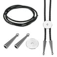 thumbnail image 1 of Kit de Bolo Tie Uxcell, Accesorios Incluyen Cierres Deslizantes, 2 Tapones de Extremo, 1 Yarda de Cordón de Cuero Negro para Joyería, Estilo 1, 1 of 6