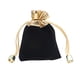 thumbnail image 5 of 10 bolsas con cordón para guardar joyas, organizador de tela, bolsas de regalo pequeñas (negras), 5 of 5