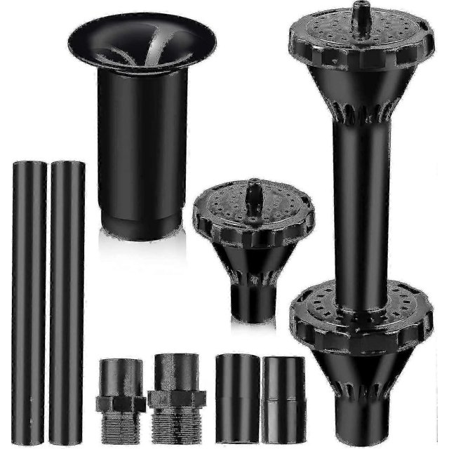 Fountain Nozzle Kit Plastic Fountain Water Spray Heads For Small Ponds In 3 Fountain Patterns: Blossom, Mushroom And Two-tier Patterns ( Size L)