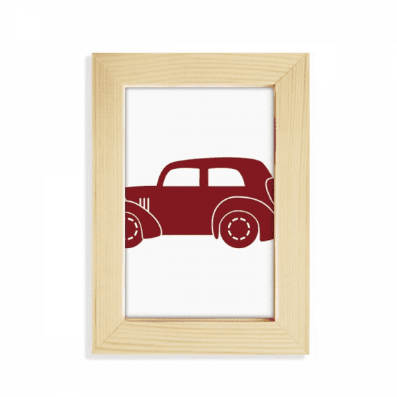 Geometric Classic Cars Red Outline Desktop Display Photo Frame Picture Art Painting 5x7 inch