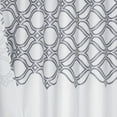 thumbnail image 2 of Silver and White Printed Lattice Shower Curtain, 2 of 3