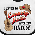 thumbnail image 4 of Inktastic I Listen to Country Music with My Daddy Guitar and Hat Boys or Girls Baby Bib, 4 of 4