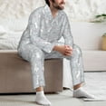 thumbnail image 7 of Sikiie Fun Rabbit Mens Pajama Set, Soft Warm Long Sleeve Sleepwear, Cozy Button-Down Pjs for Men-Medium, 7 of 7