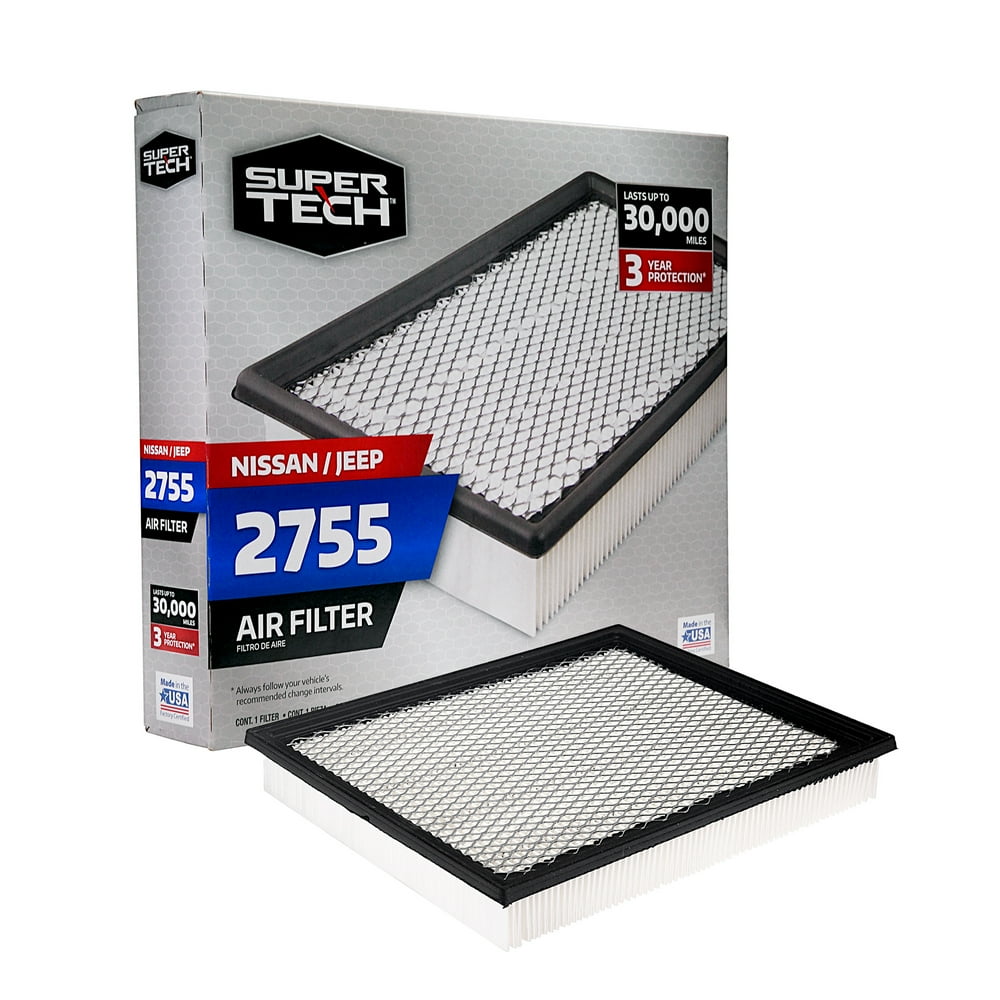 SuperTech 2755 Engine Air Filter, Replacement Filter for Nissan or Jeep